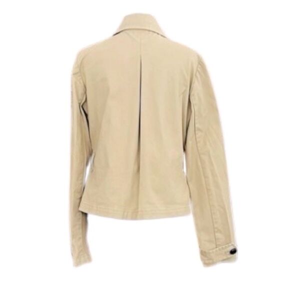 Anthropologie SITWELL Jacket Military Style Beige /Camel, Zip front Sz 8 - Picture 3 of 6